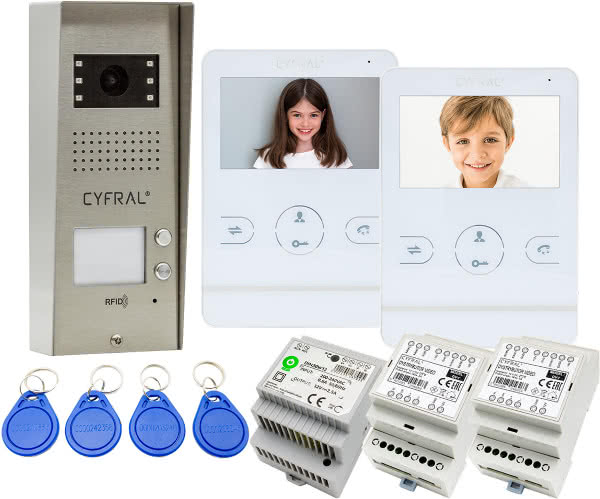 Zestaw domofonowy COSMO Video V2 z monitorem CYFRAL V-4 