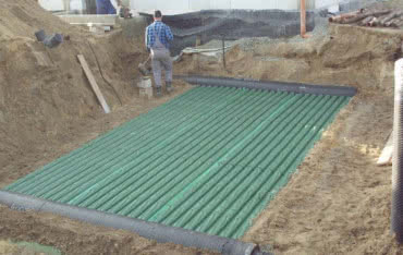 Montaż GWC Geostrong pod płytą fundamentową